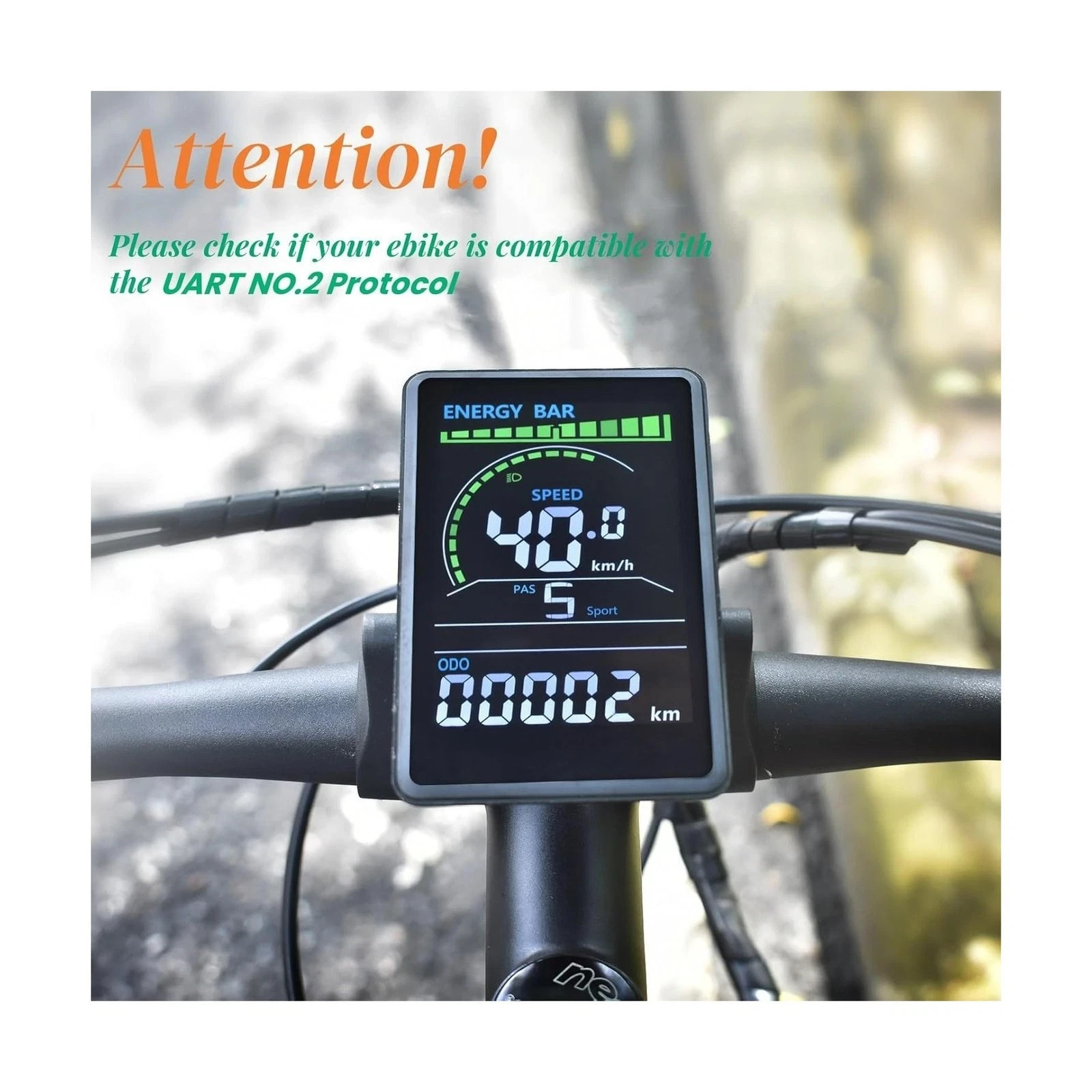 Ebike Display M6C, UART No. 2 Protocol, 24V-60V Colorful Cycling Computer