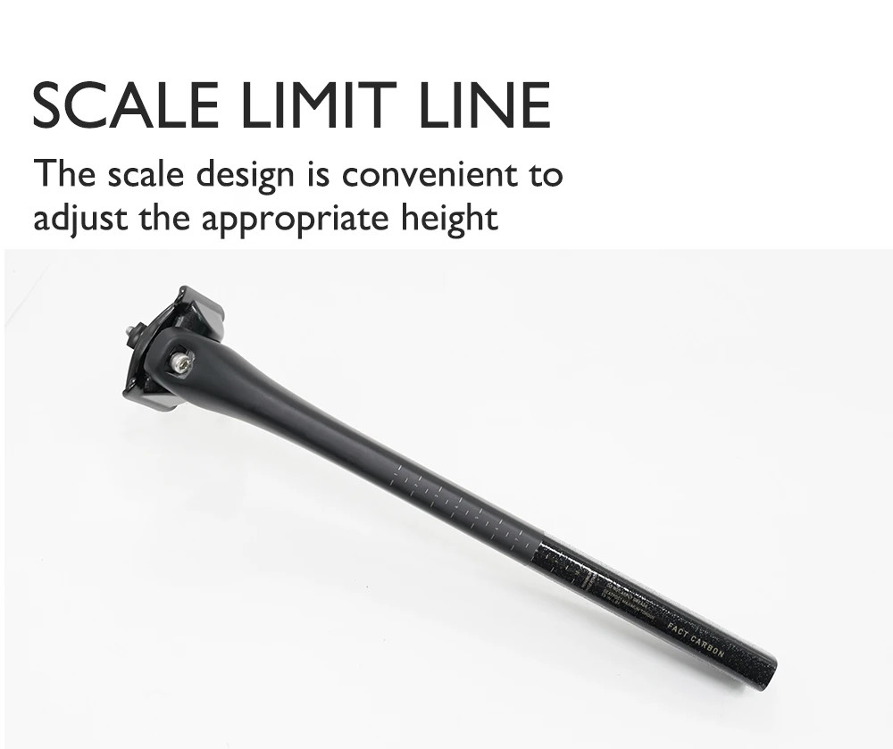 Carbon Fiber Seatpost Ultralight Road Bike Seatpost Matte 300mm/380mm 0mm Offset