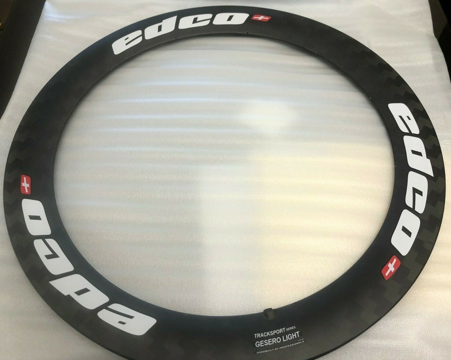 1 Edco Carbon Fiber 65mm Tubular Gesero 24 Hole Rim No Spokes No Nipples No Hub
