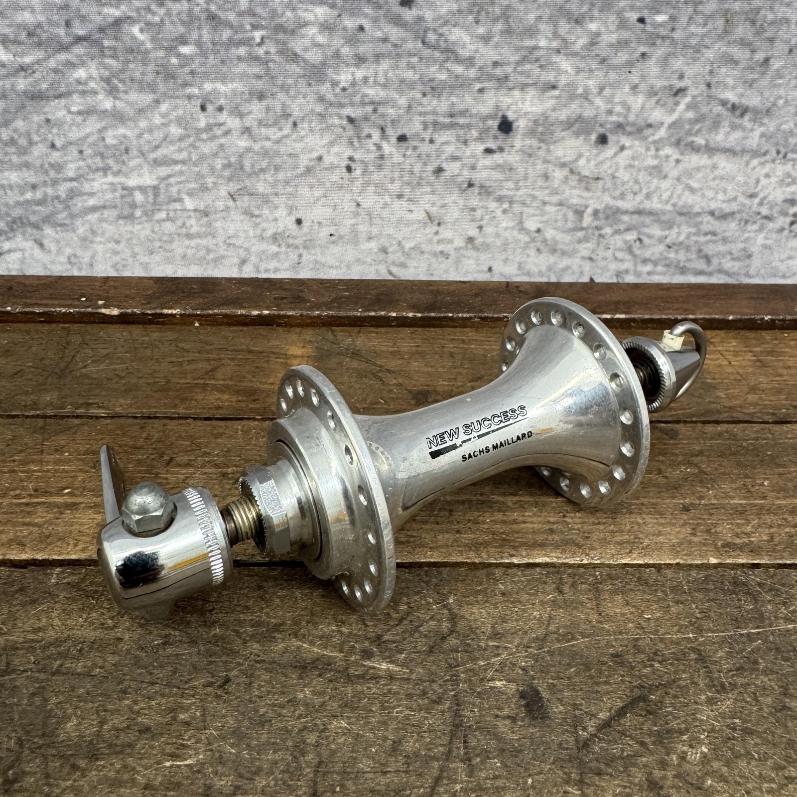 Vintage Sachs Maillard New Success Front Hub 36H 100mm QR Silver Road Bike