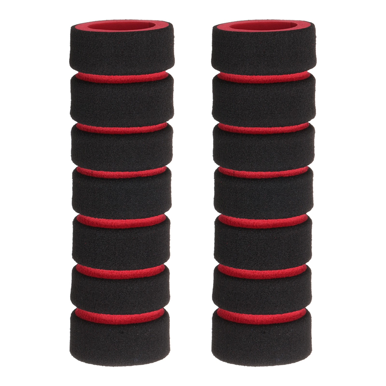 Bike Handlebar Grips 0.78″ Sponge for BMX Mountain Bikes, Black-Red