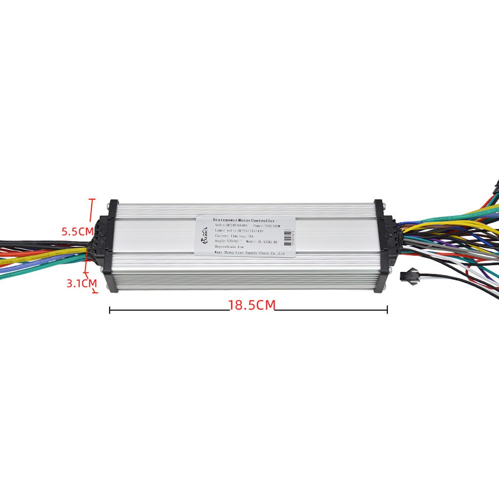 DC 24V/36V/48V 250W/350W Electric E-bike Dual Drive Brushless Motor Controller