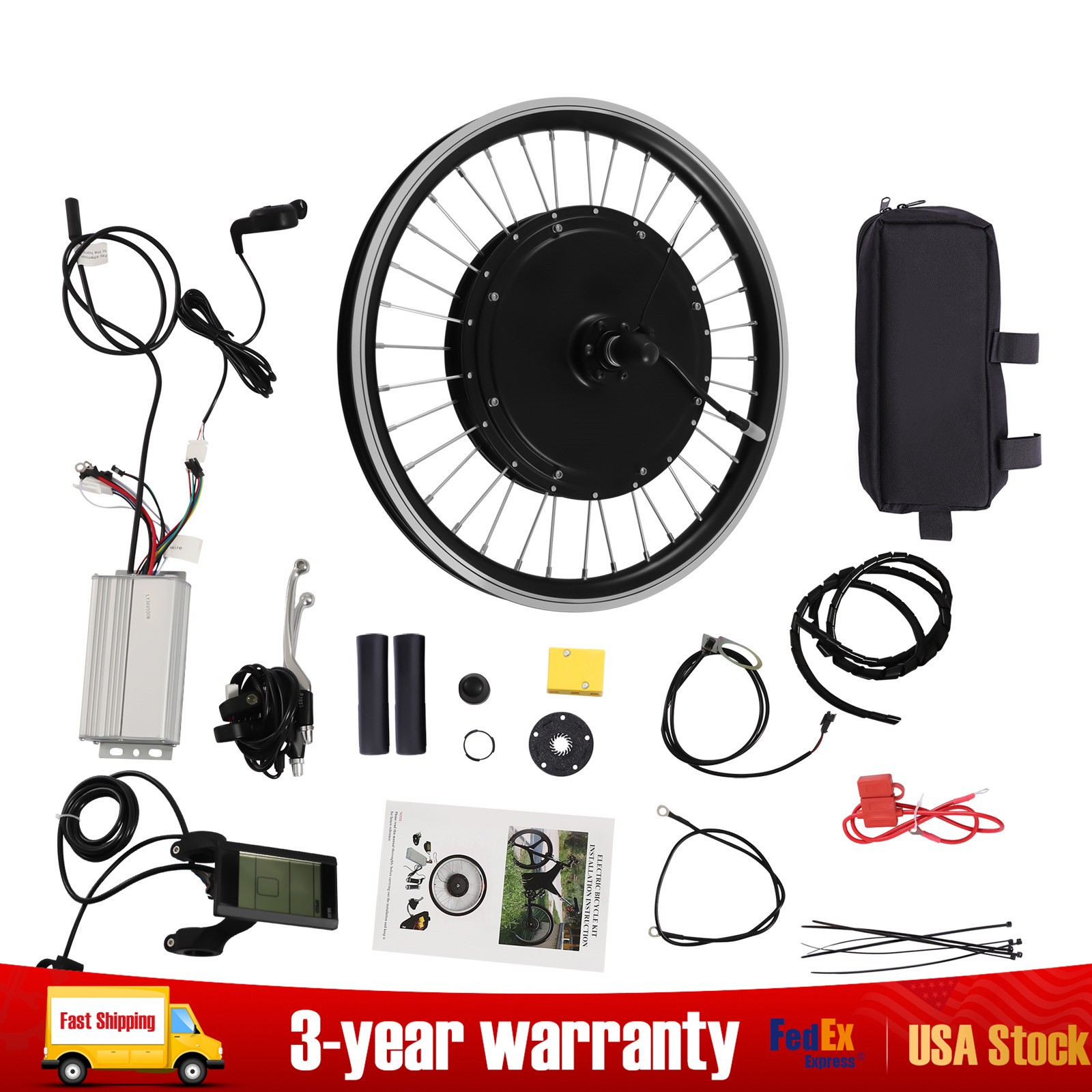 36V 500W Electric Bicycle Motor Conversion Kit Front Wheel E bike Hub Motor Kit