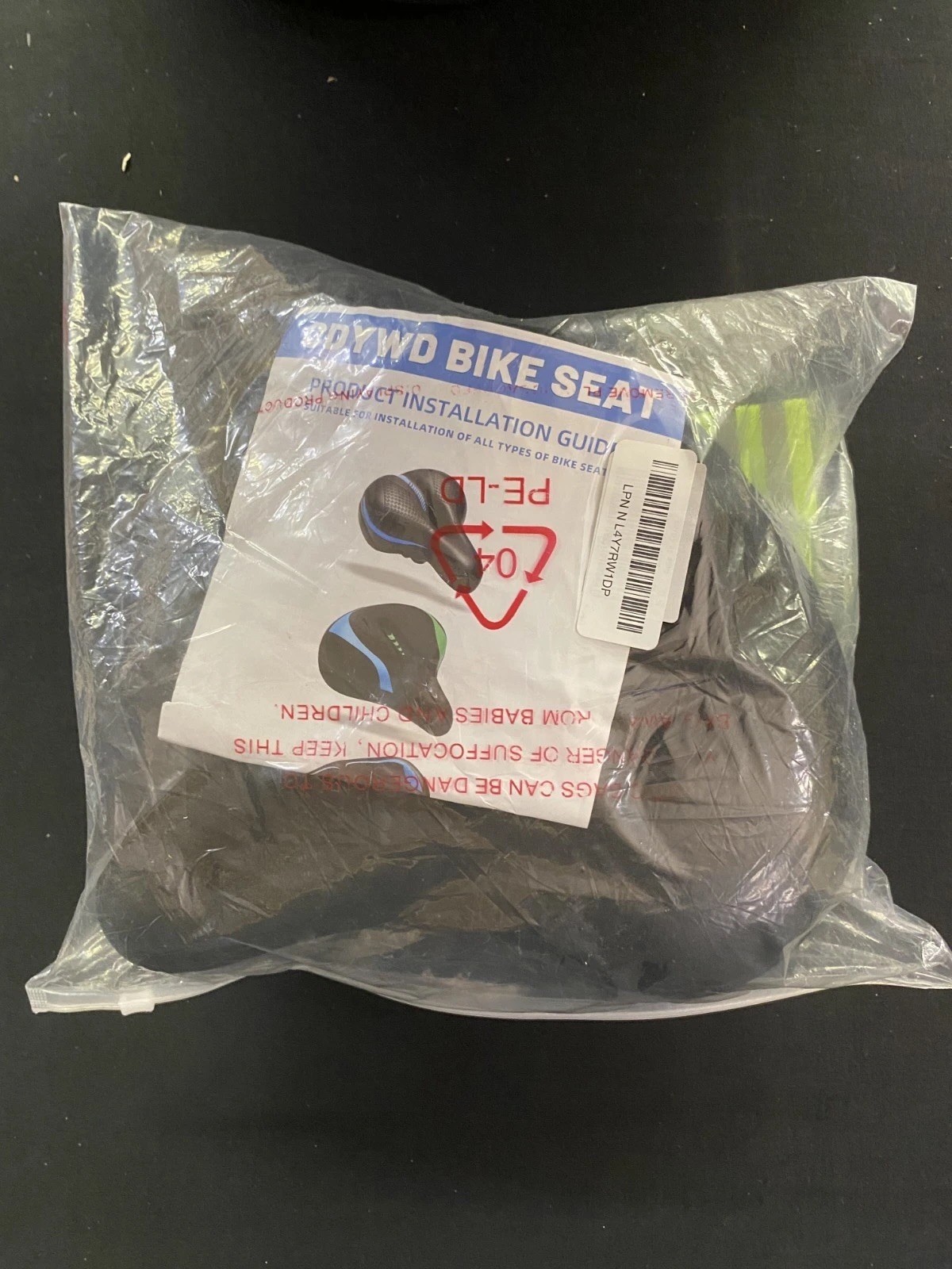 CDYWD Saddle Black Wide Padded Bike Seat With Shock Absorbing Spring