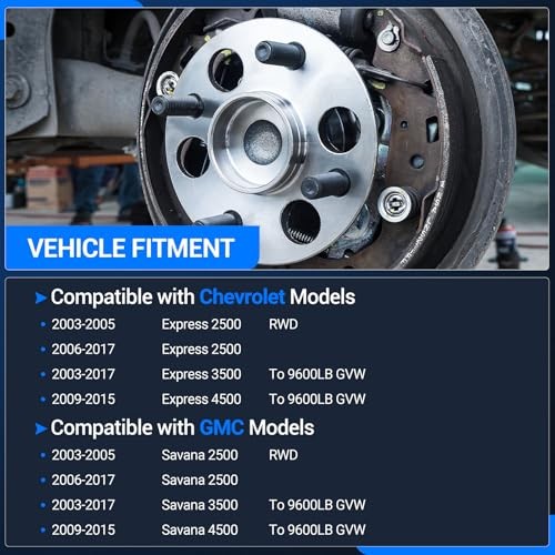 515059 Front Wheel Bearing and Hub Assembly Fit for 2003-2017 Chevy Express