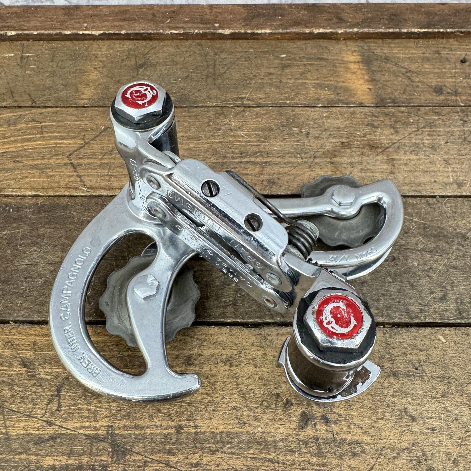 Vintage Campagnolo Gran Turismo Rear Derailleur Long Cage Silver Italy 390g