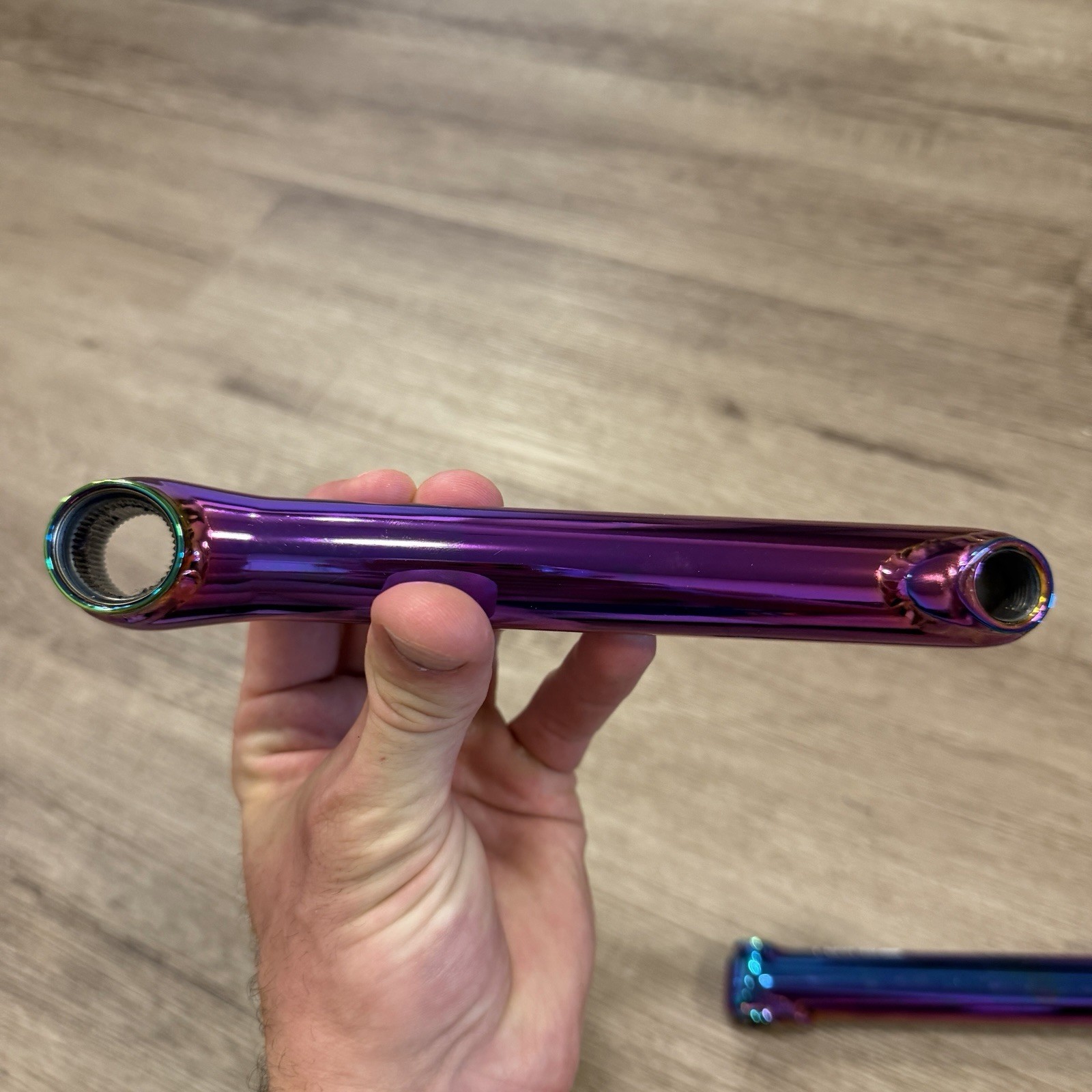 Snafu Mayweather Cranks 170mm – Jet Fuel Oil Slick NEAR MINT – RIDDEN TWICE