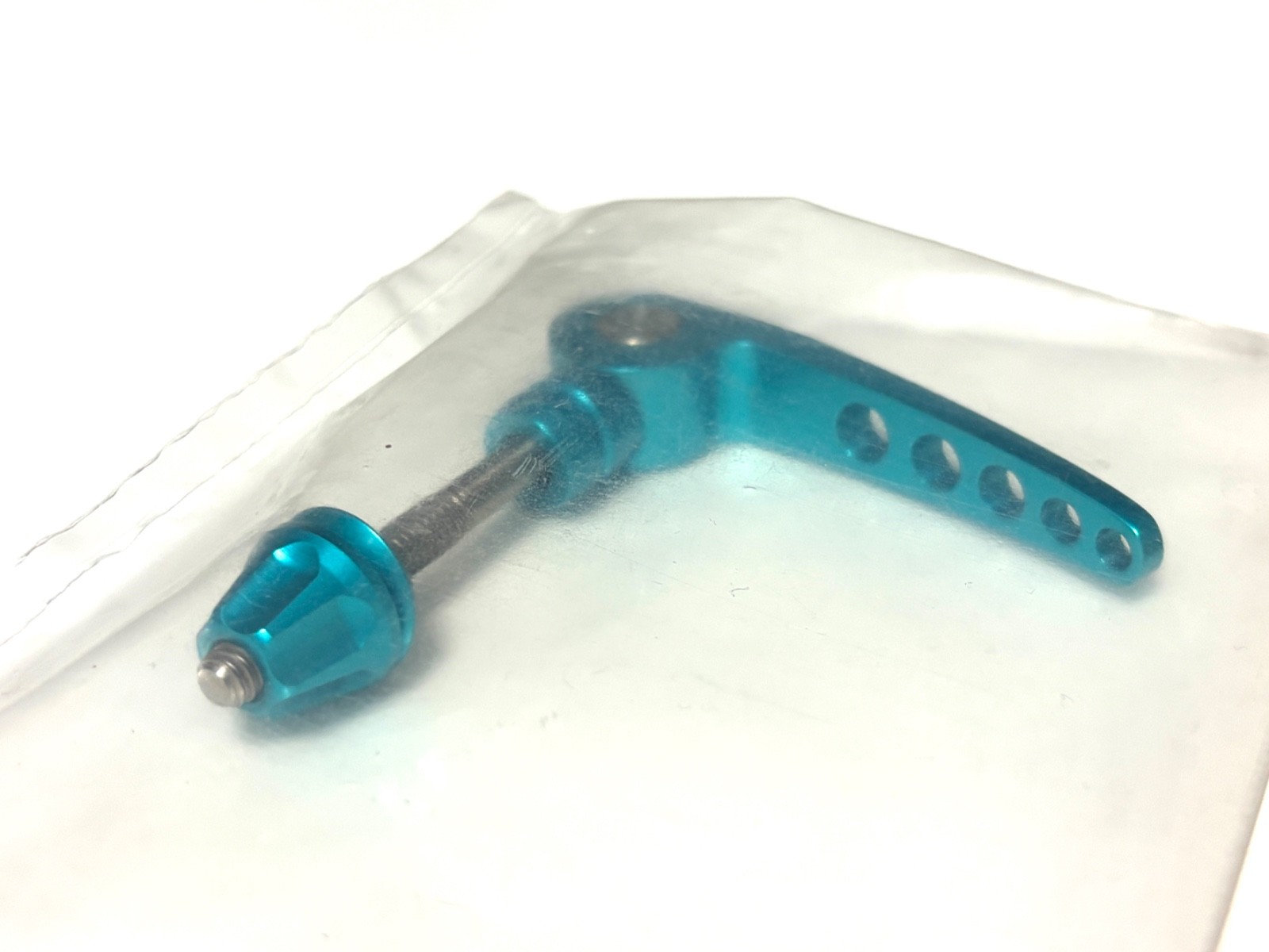 NOS FAT FEATHER Ti Rod QR Skewers Set Turquoise USA MTB 100/135mm