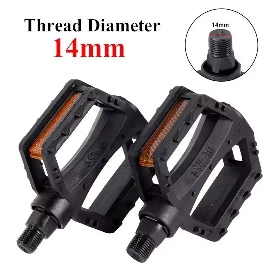 Kids Bike Pedals 9/16 1/2 Anti Slip Ultralight Bicycle Pedals with Reflectors