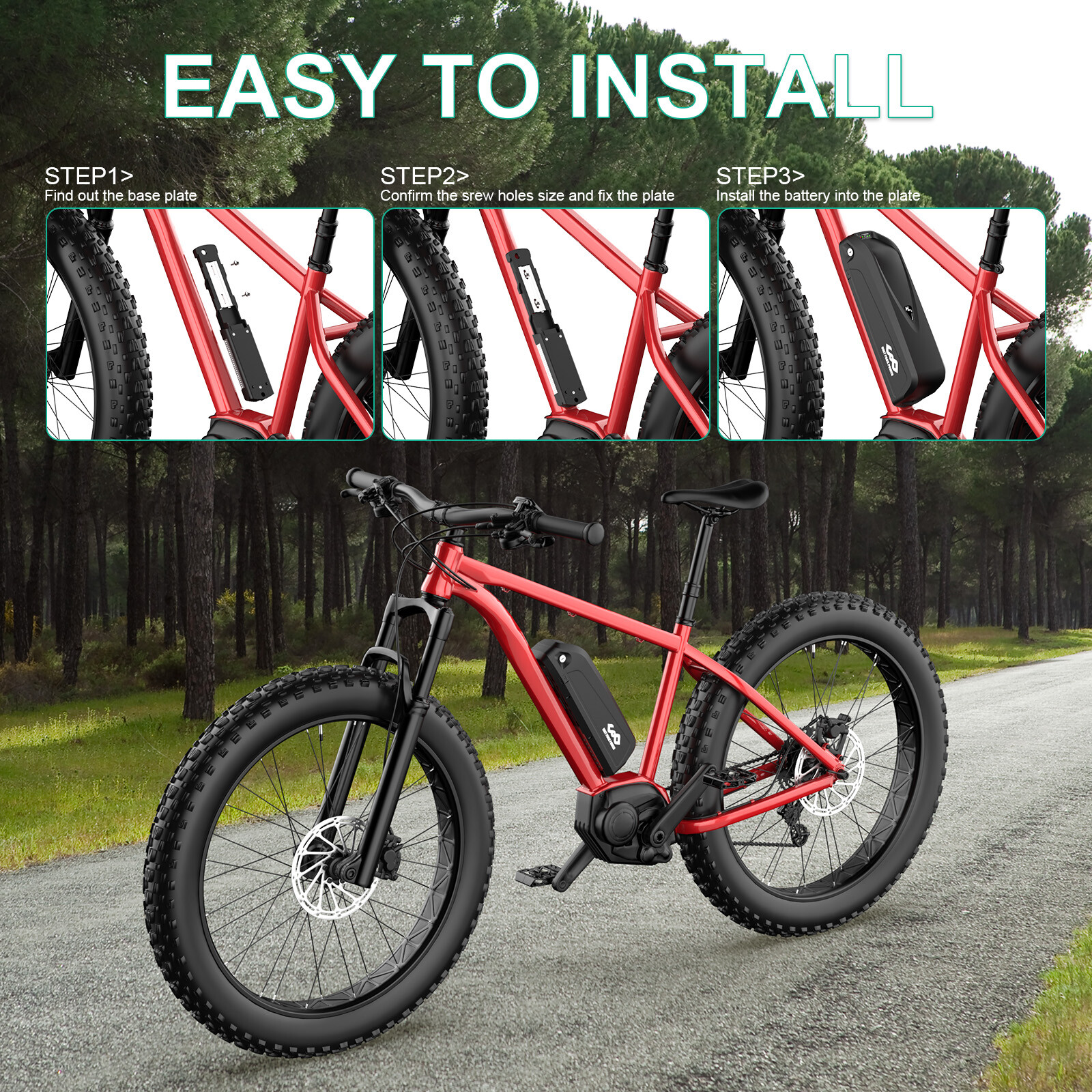 UPP ebike battery 52V 48V 36V Li-Ion Frame Bicycle Battery pass UL Certificate