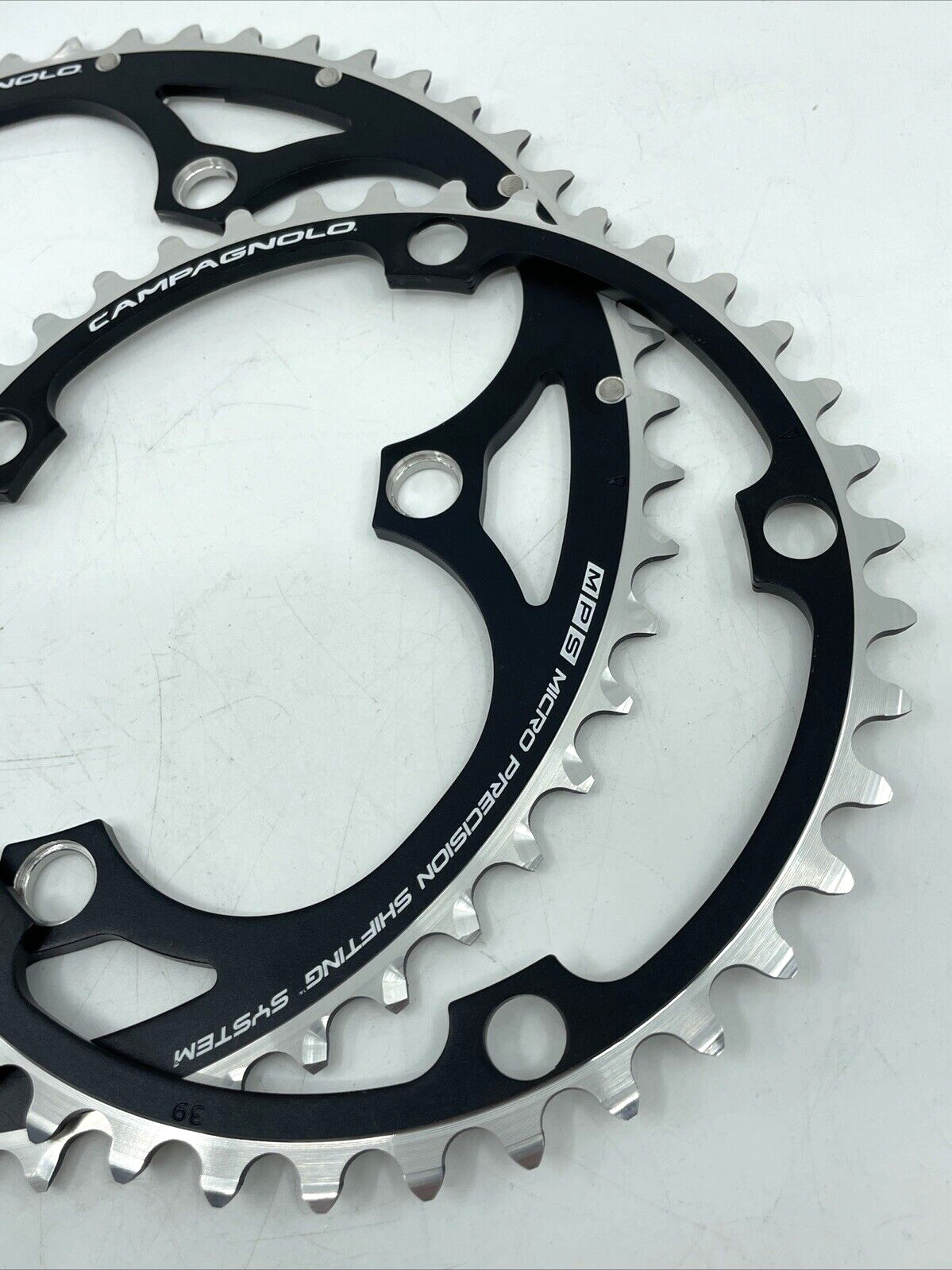 Campagnolo 10-Speed MPS 5-arm 135mm BCD 52/39-tooth Chainring Set 2 Chain Rings