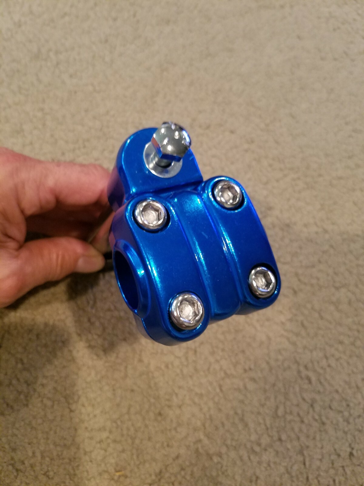 NEW BMX FREESTYLE BICYCLE GOOSENECK STEM 22.2mm BLUE,