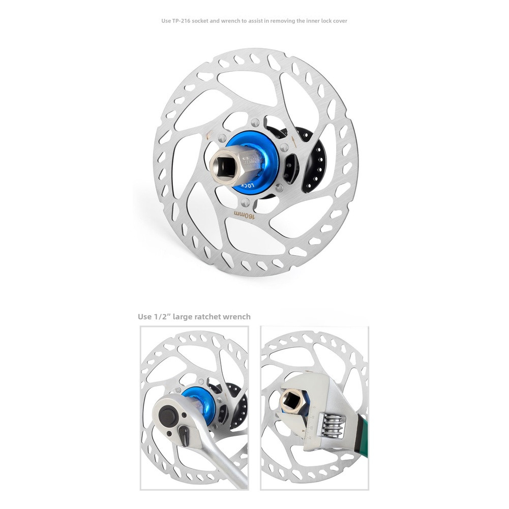 Center Lock Disc Brake Adapter for 6 Bolt Hub CNC Aluminum Alloy Material