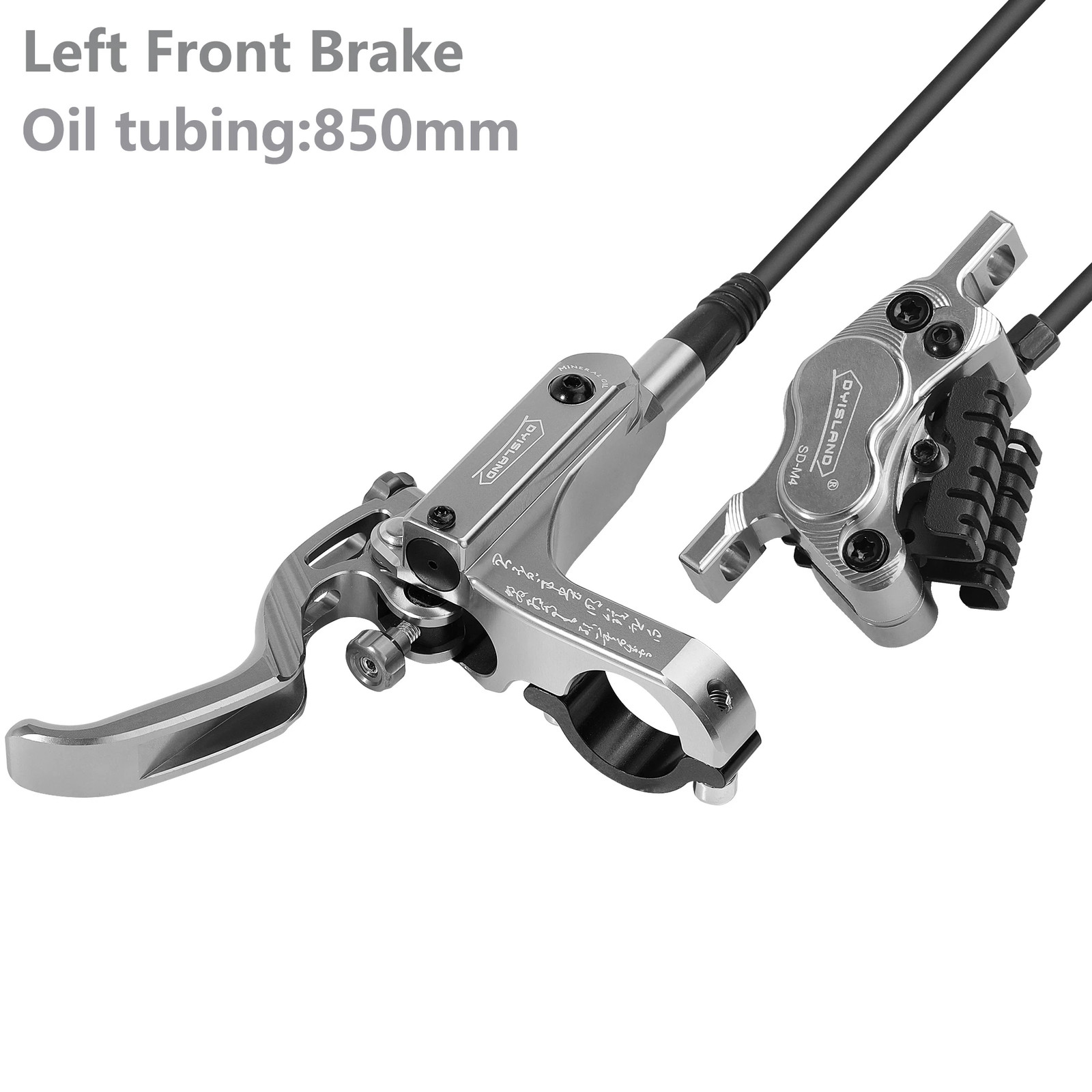 DYISLAND MTB 4-Piston Hydraulic Disc Brake Set 850/1500mm Ceramic Pads AM DH