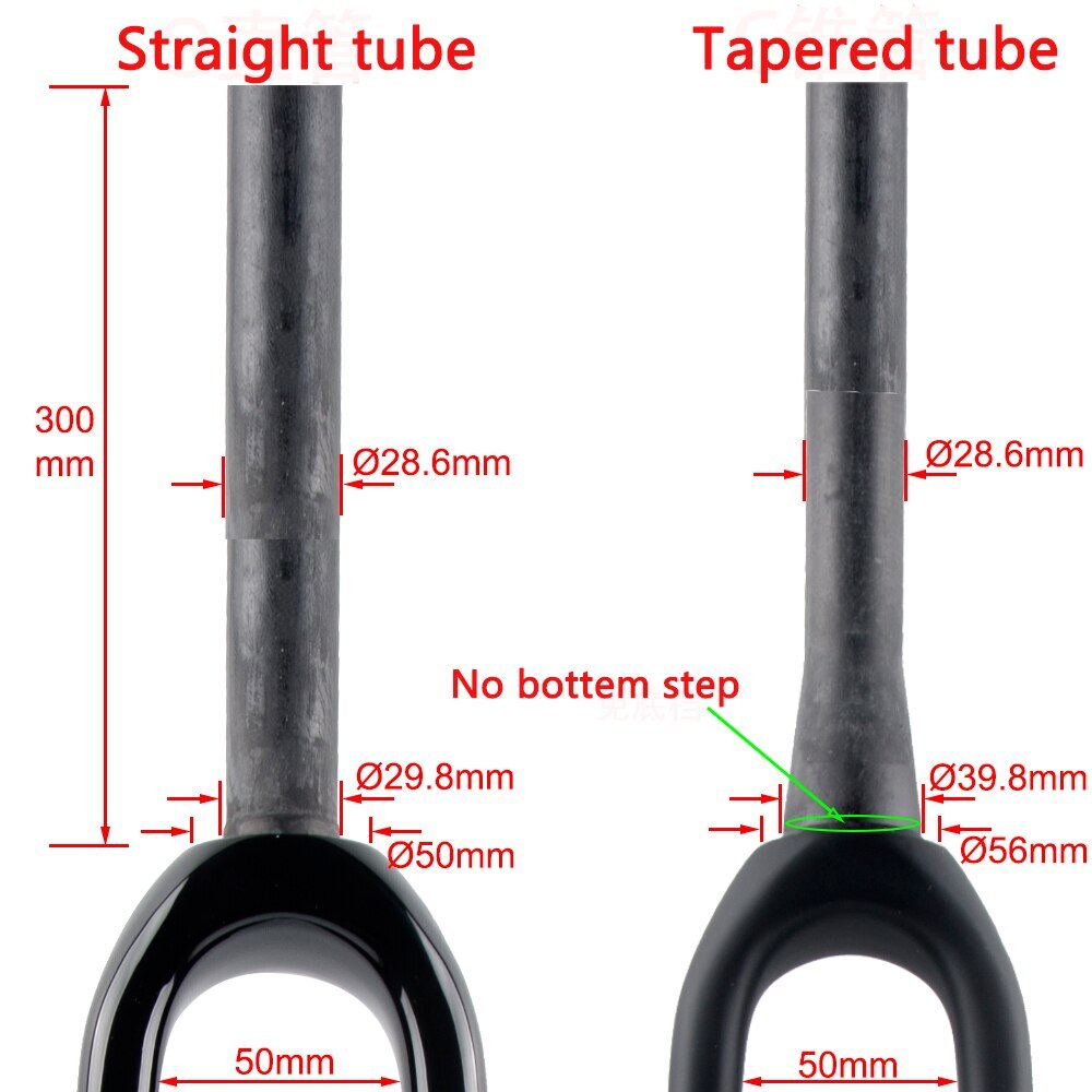Full Carbon Gravel Road Bicycle Forks 700*42C QR or Thru Axle Disc Bike Fork