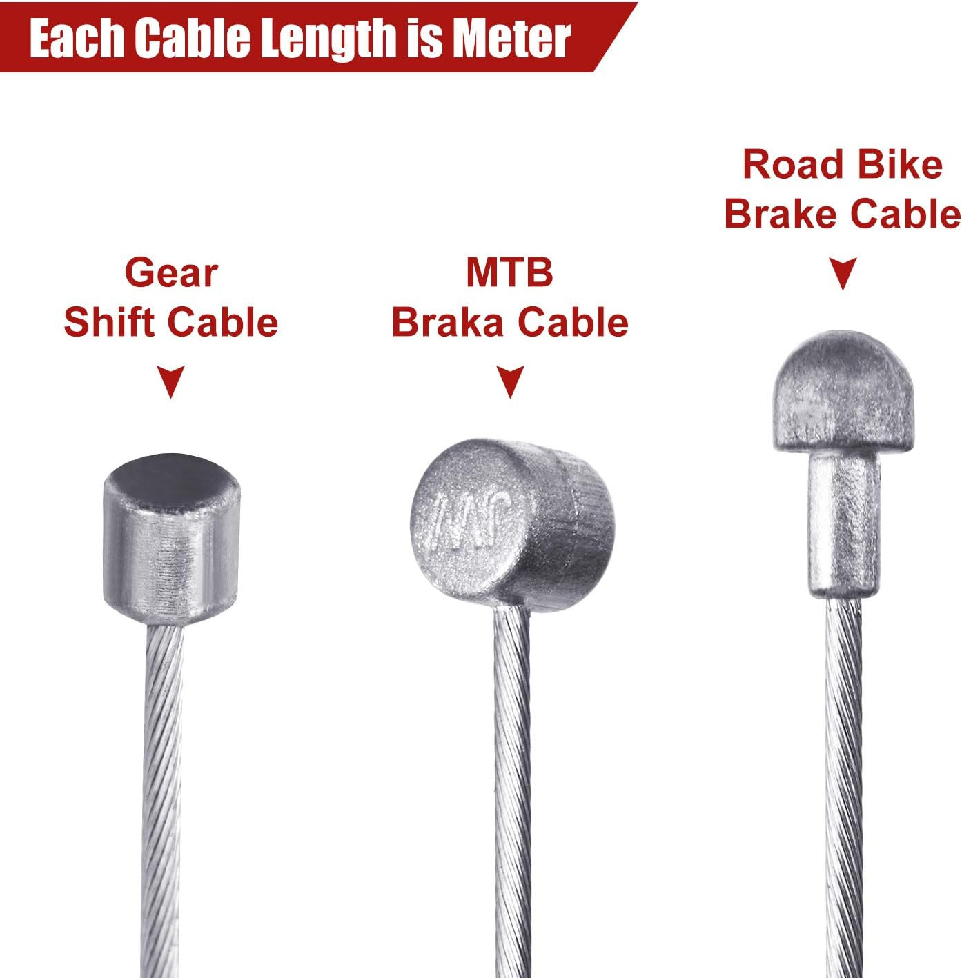Universal Bike Brake Cable Kit Derailleur Bicycle Shifter Cable Housing Set Tran