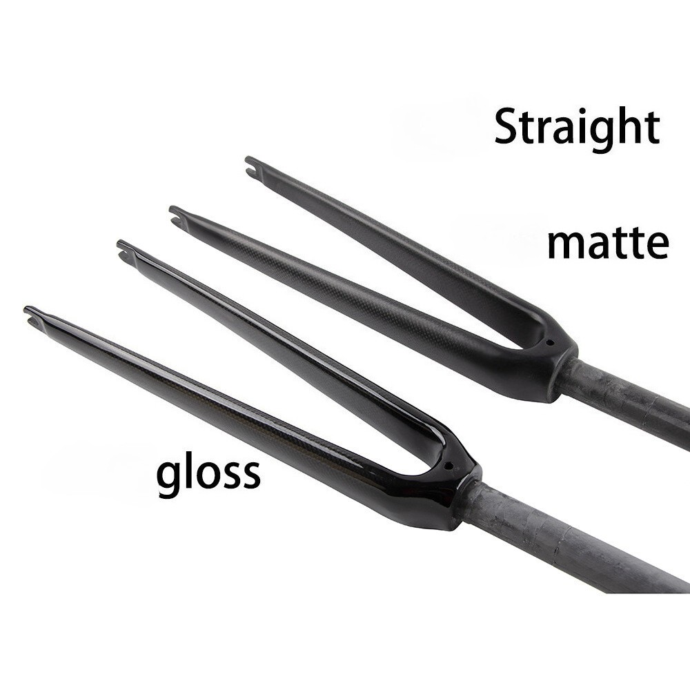 Carbon Fiber Road Bike Fork Straight/Cone Tube Rigid Bicycle Fork 700C 28.6mm