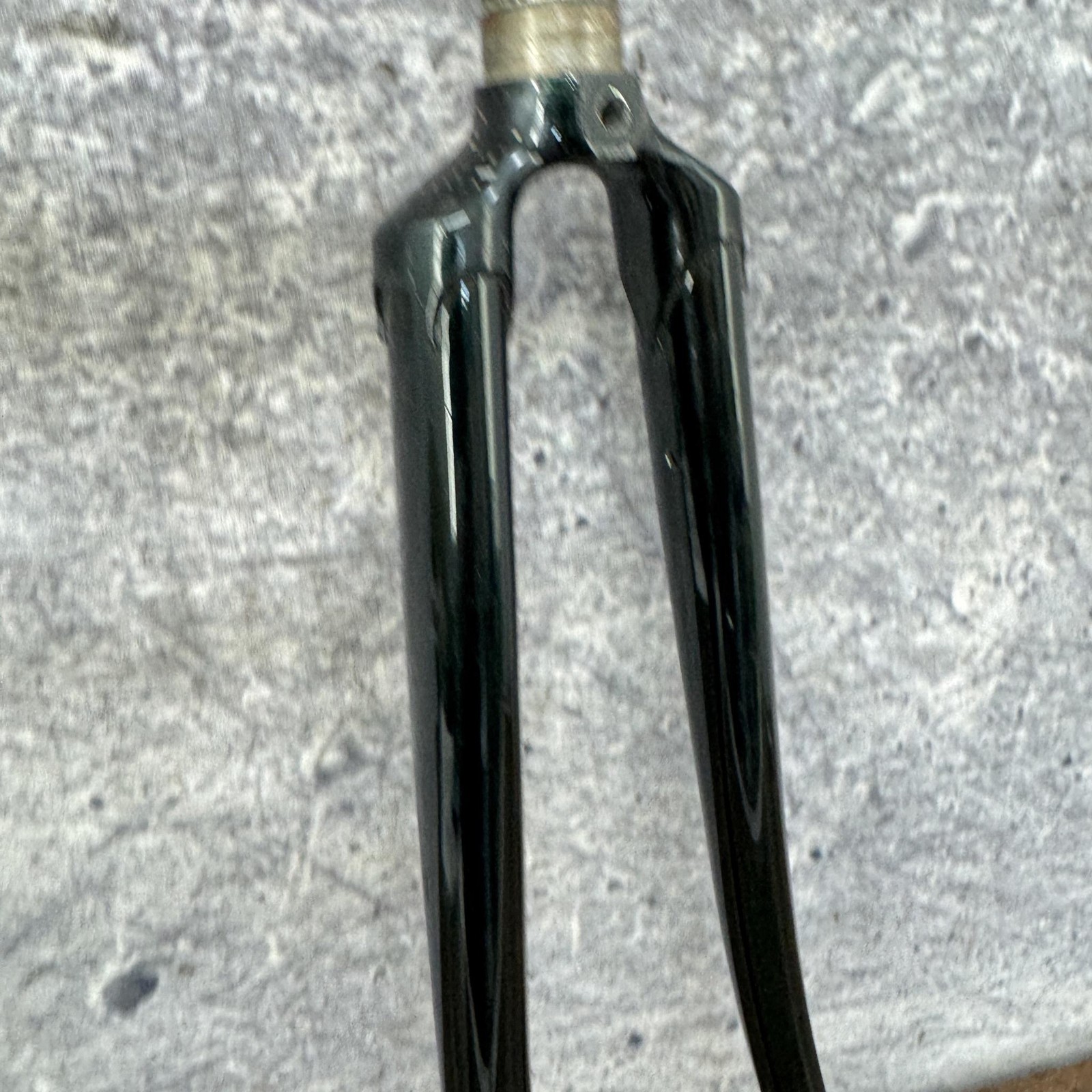 Vintage Campagnolo 700c Road Bike Fork 1 In Threaded Green Steel 6.5