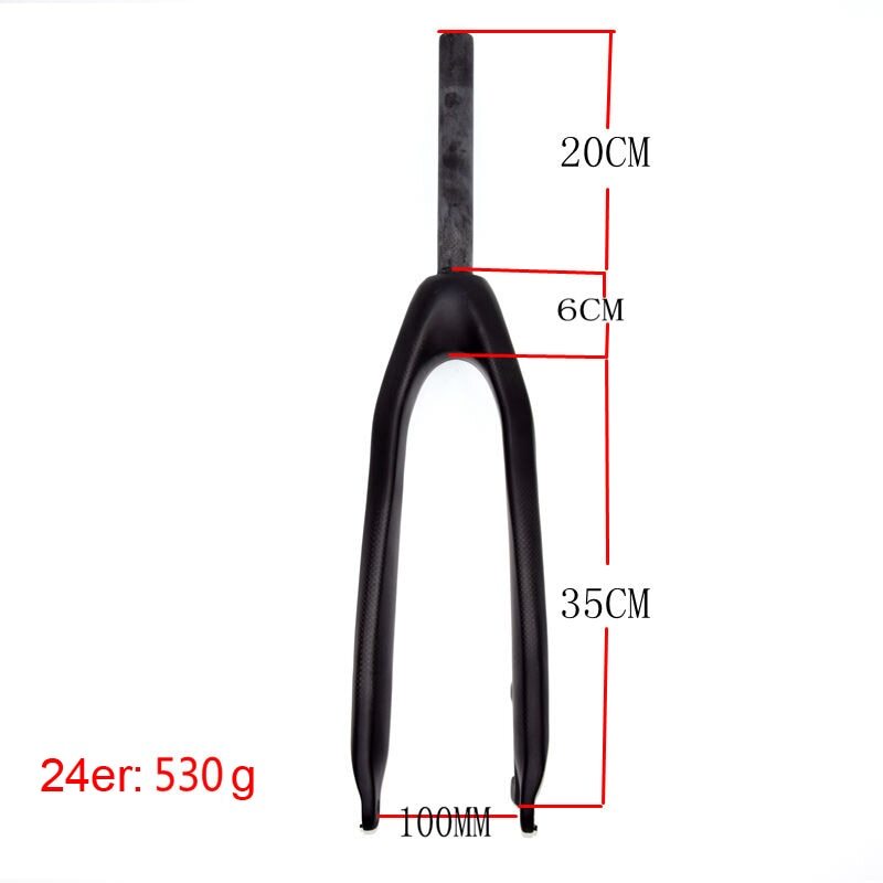 20er 24er Climbing BMX Bike Carbon Fork mtb Bicycle 28.6mm Forks Disc Brake
