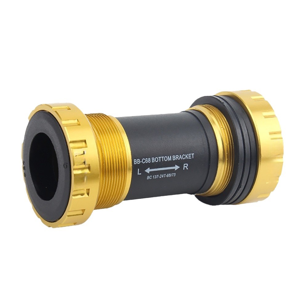 Bottom Bracket BB68 Screw-in Design Aluminum Alloy for 68mm 73mm Bike Frames