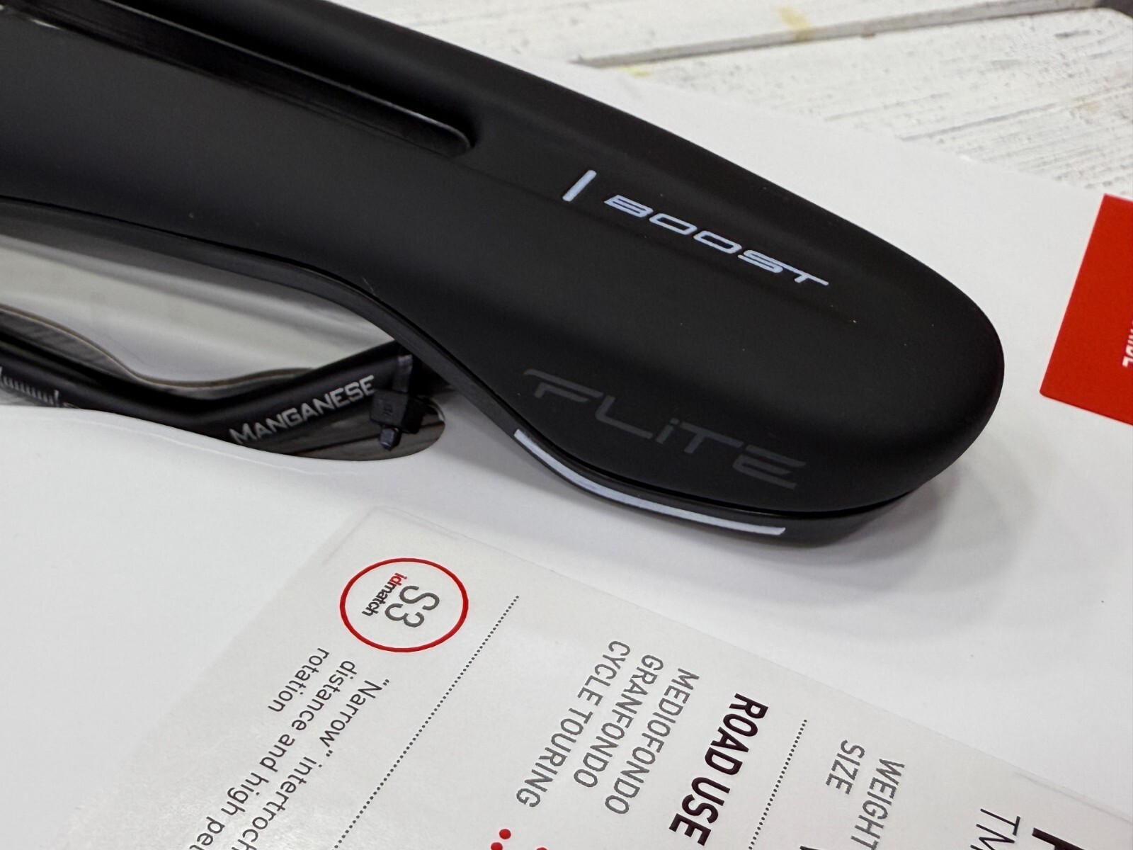 Selle Italia Flite Boost TM Superflow Manganese Rail Saddle Black S3(135x248mm)