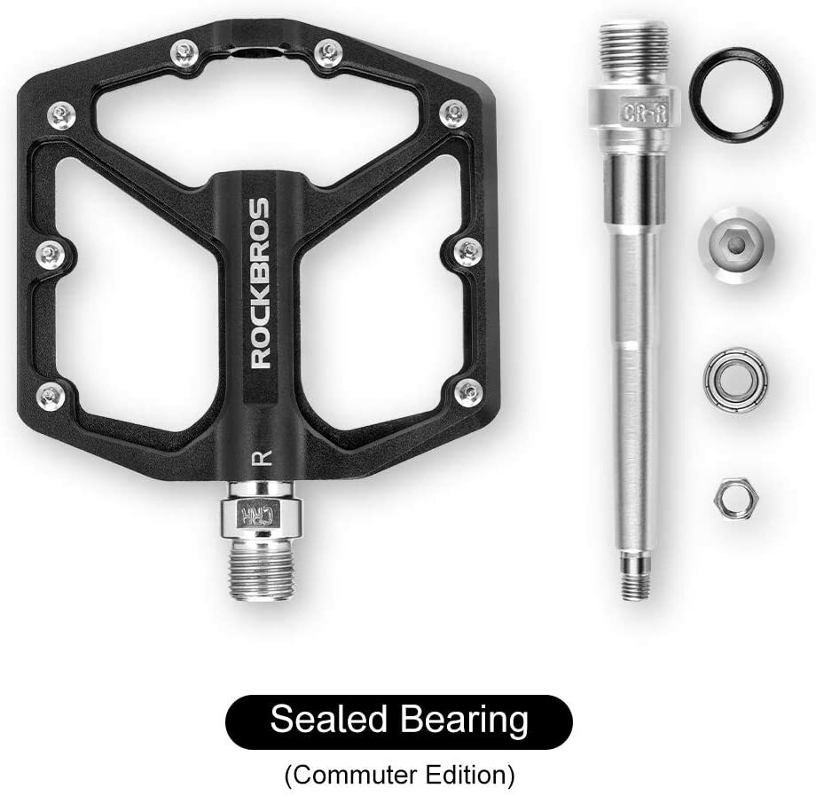 ROCKBROS MTB Bike Platform Pedals Aluminum Bicycle Cycling Sealed Bearing Pedals