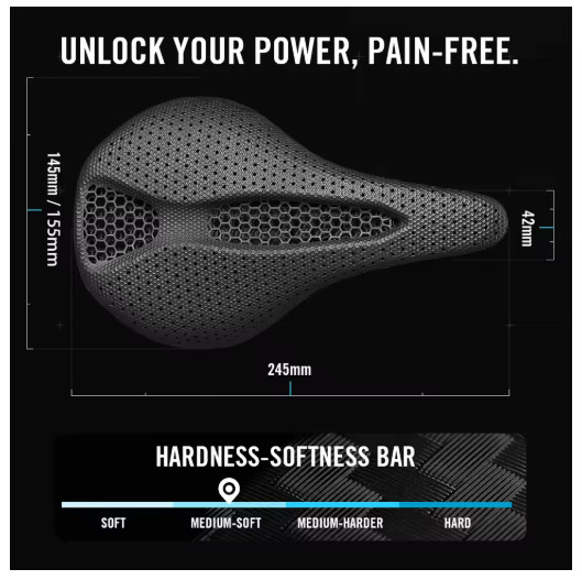 RYET 3D Printed Bike Saddle 145MM/155mm 7*9 Carbon mtb Bicycle Seating