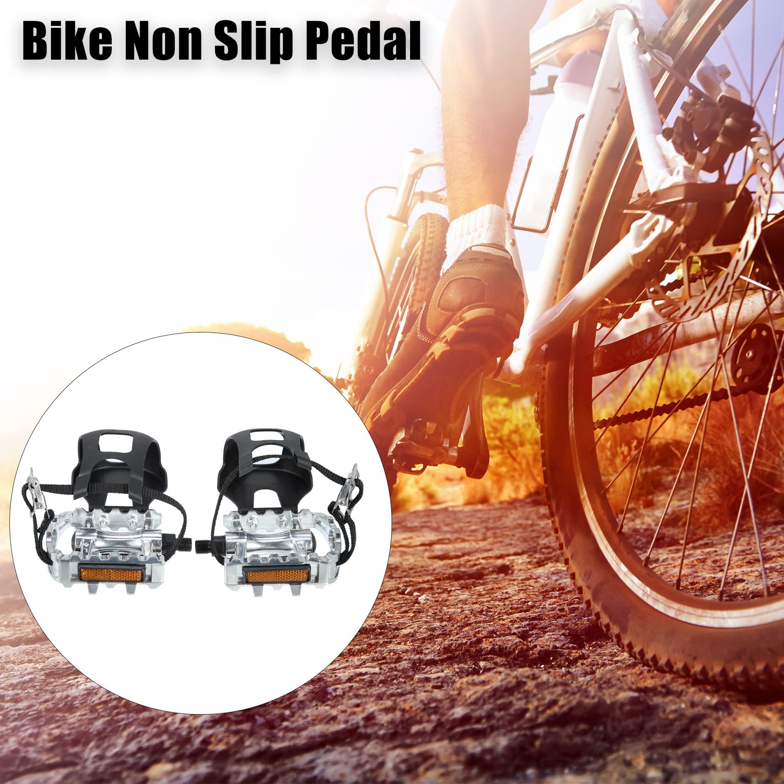 1 Pair Bicycle Pedals 1/2 Inch Spindle Platform Cycling Bike Replacement