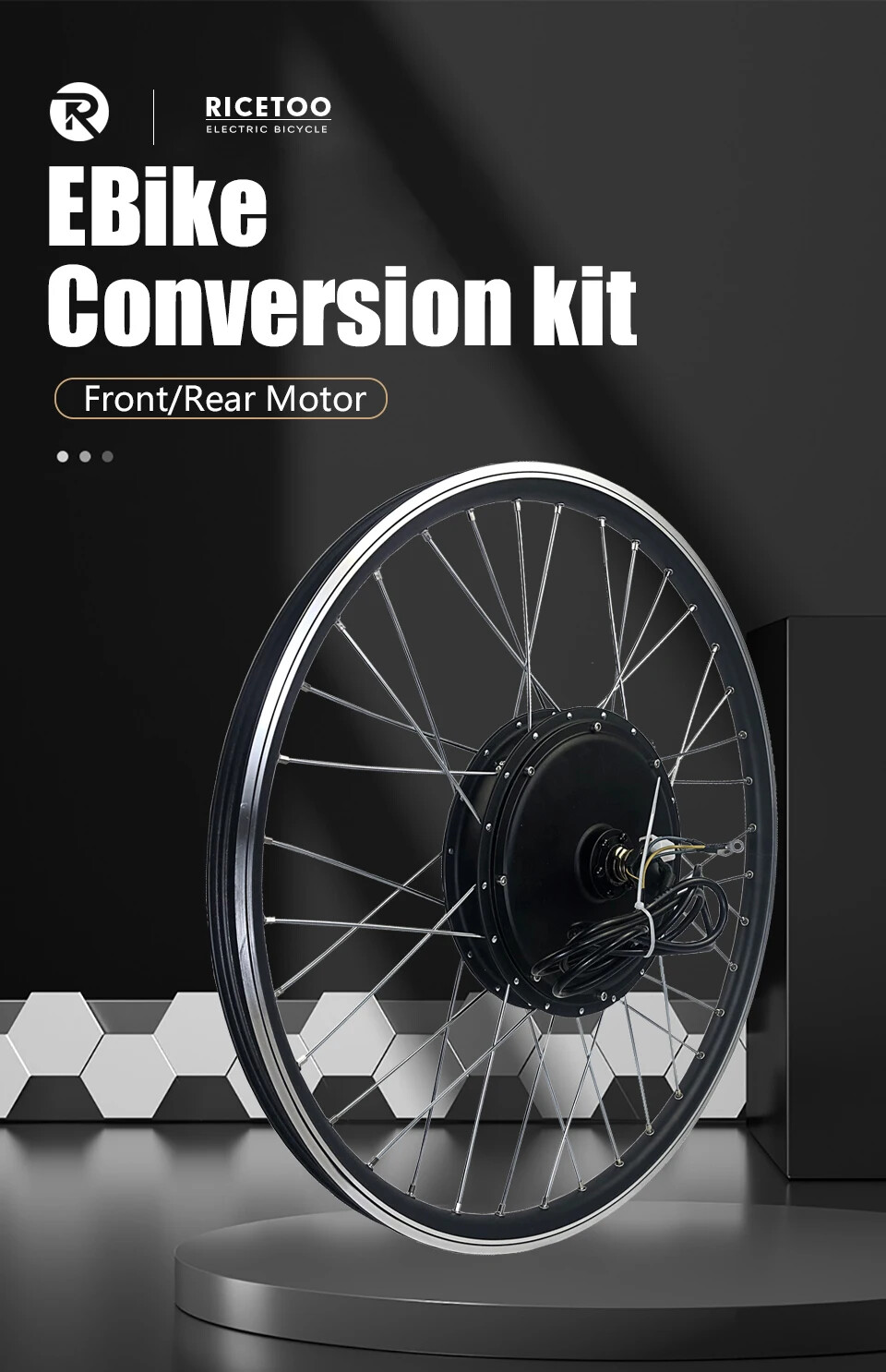 48V/52V 2000W MTB Electric Bicycle 20-29 Inch 700C Front Rear Hub Motor Wheel