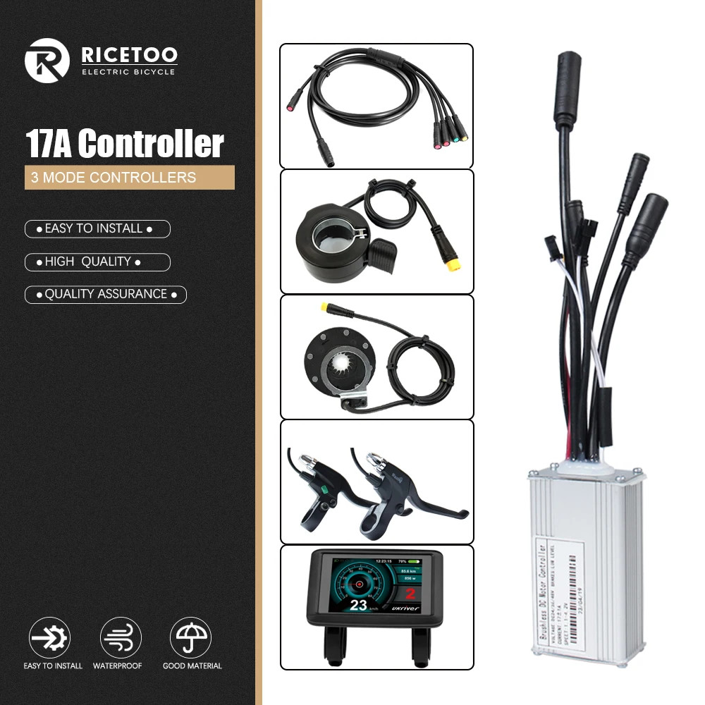 Ebike Controller 17A – 40A Three-Mode Sine Wave 24V36V48V Brushless Controller