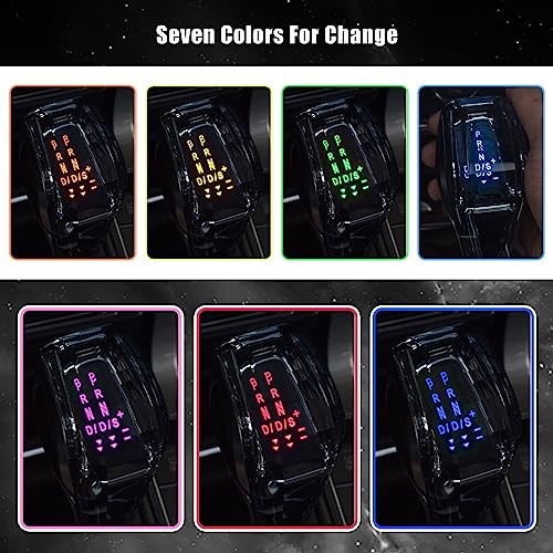 Touch-Activated LED Illuminated Crystal Gear Shift Knob Compatible with Most