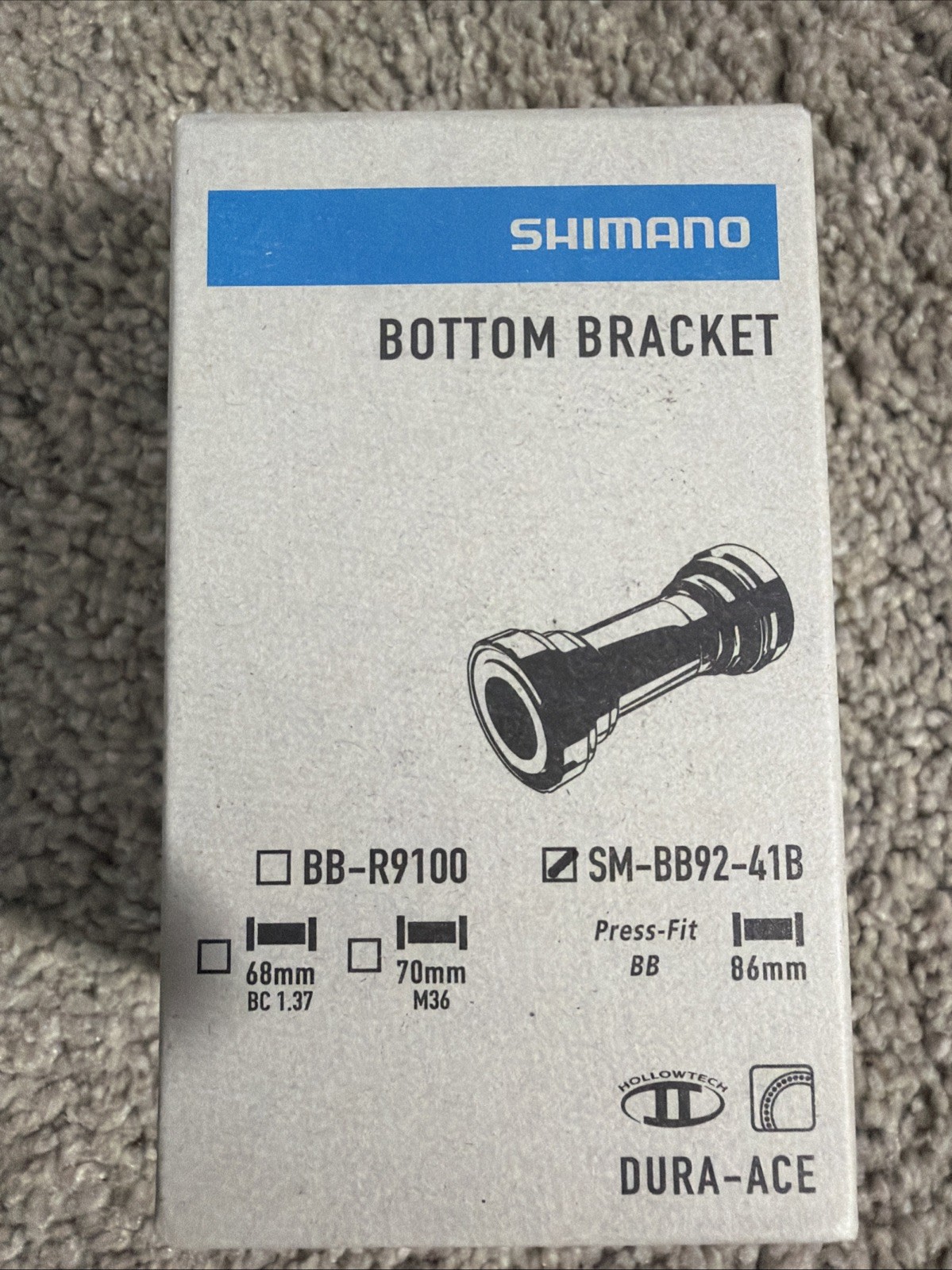 Shimano Dura-Ace 86.5mm Press-Fit Bottom Bracket – Black SM-BB92-41B