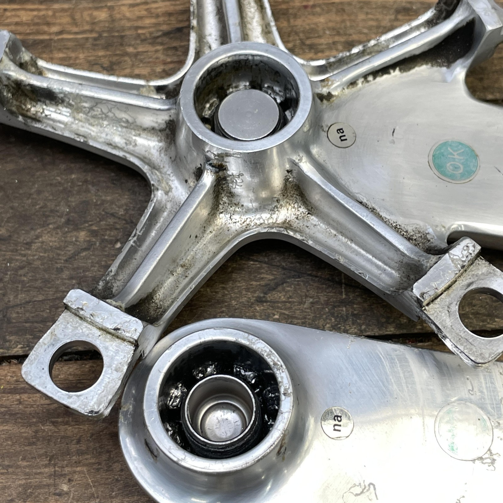 Vintage Shimano Dura-Ace FC-7700 Crankset Arms 172.5mm 130 BCD Road Bike Silver