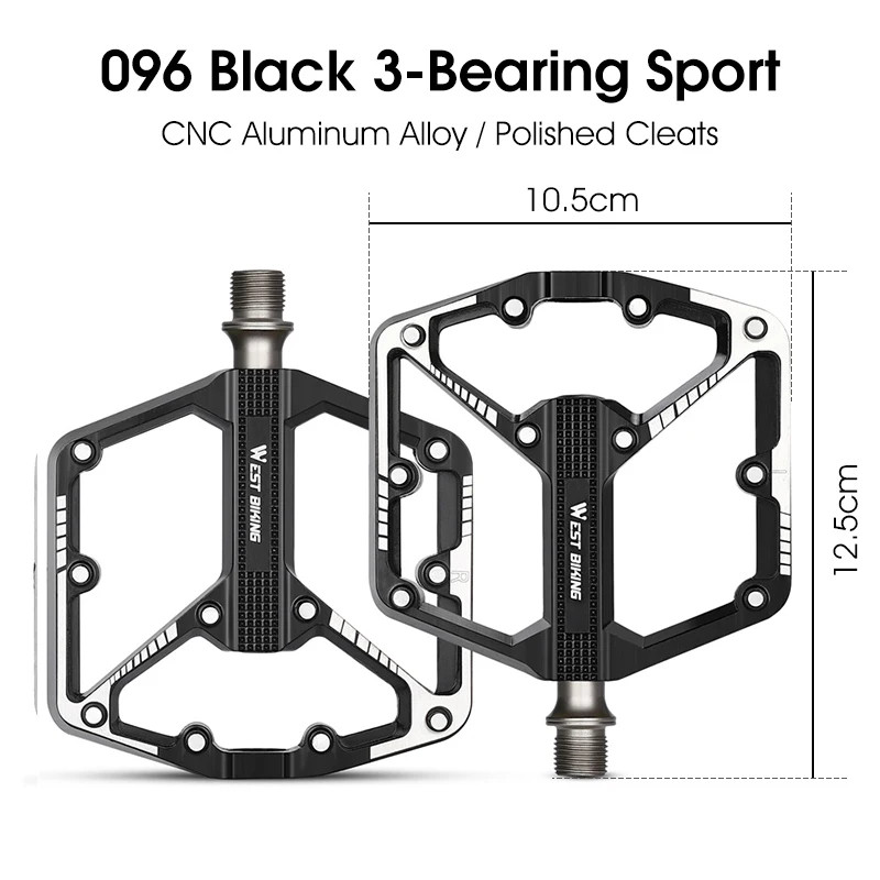 Bicycle Pedals Sealed Bearing Aluminium Alloy Cycling Non-slip MTB Flat Pedals