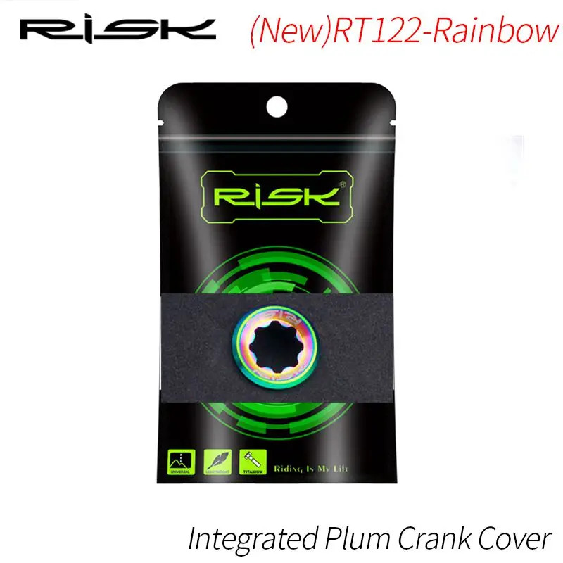 RISK Bicycle Crank Cover Screws Integrated Tooth Plate Plum Blossom Titanium
