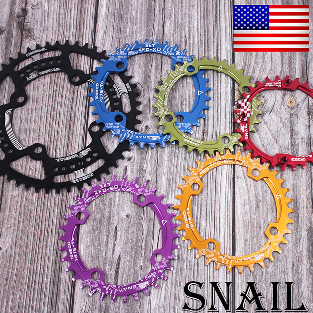 US Bicycle BMX MTB Chainring 104BCD 30T-52T Narrow Wide Single Tooth Chain Ring