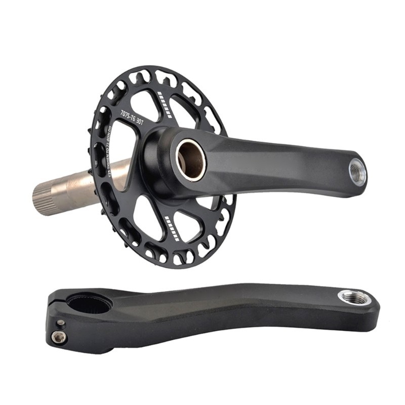 Durability Short Crankset Hollows Aluminum Enhances Power Transfer Cycling Part
