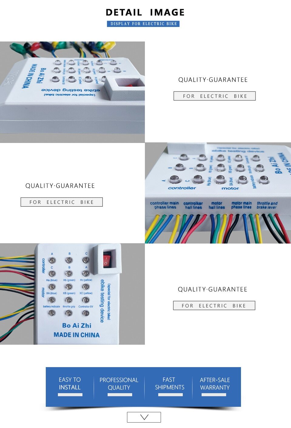 Electric Bicycle Brushless Motor Controller 24V 36V 48V 60V 72V -bike Controller