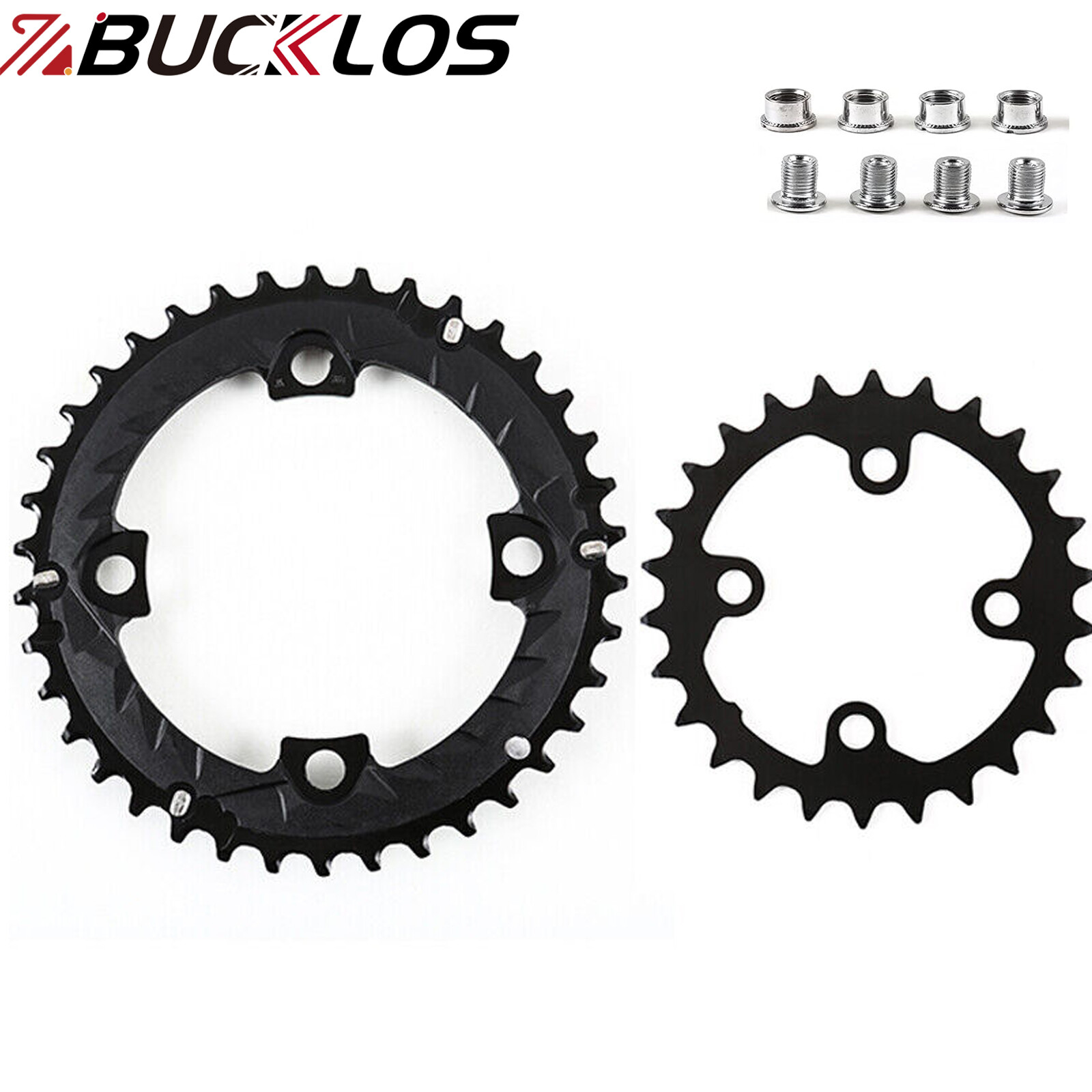 BUCKLOS MTB Bicycle Double Speed 26/38T Chainring Round Chainwheel Mountain Bike