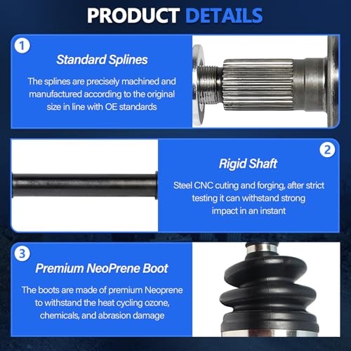 CV Axle Front RWD/4WD Replacement for Nissan Pathfinder Pickup D12 2.4L 3.3L