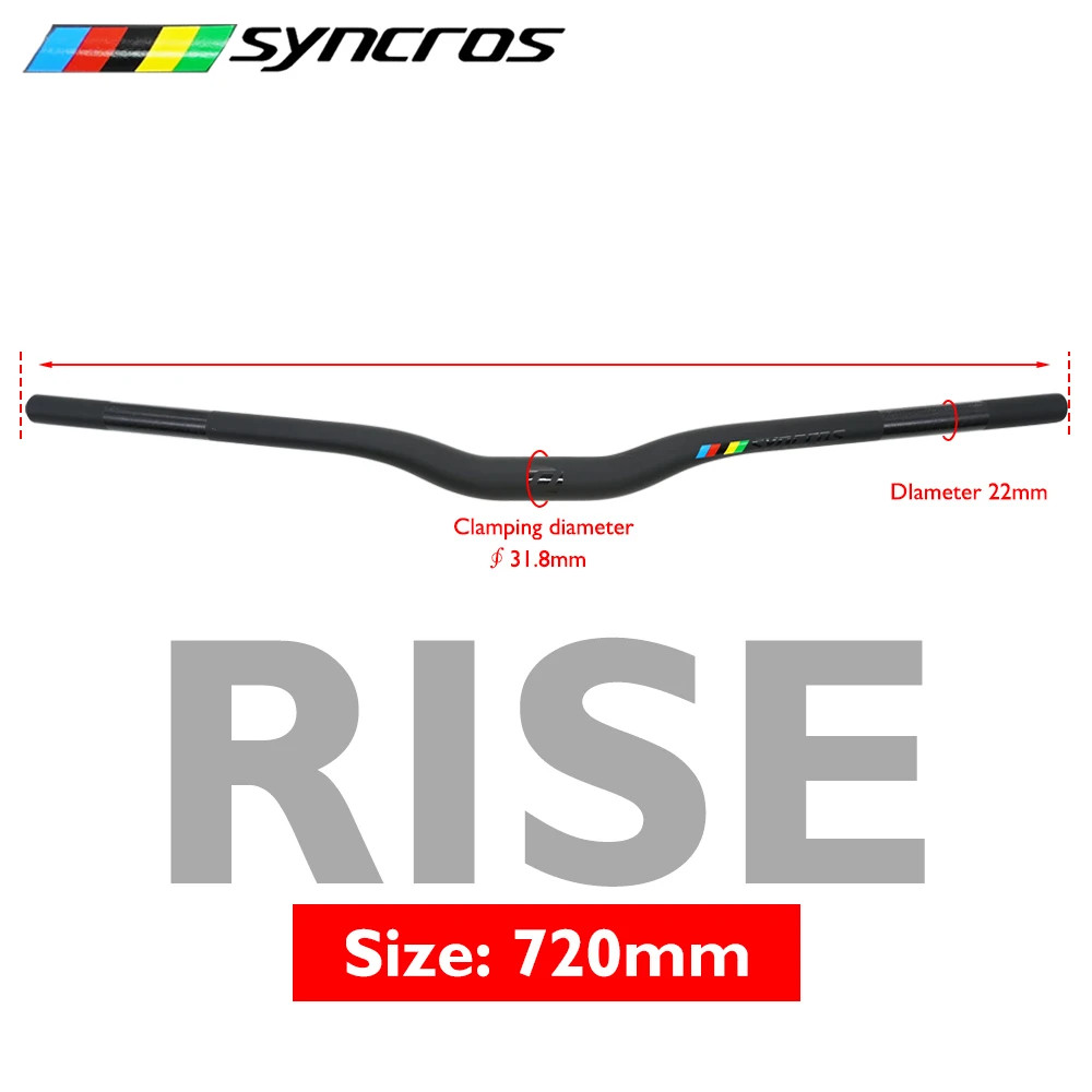 Matte Black Carbon Fiber MTB Bicycle Handlebars 28.6mm 3°/9°/Rise 700-740mm