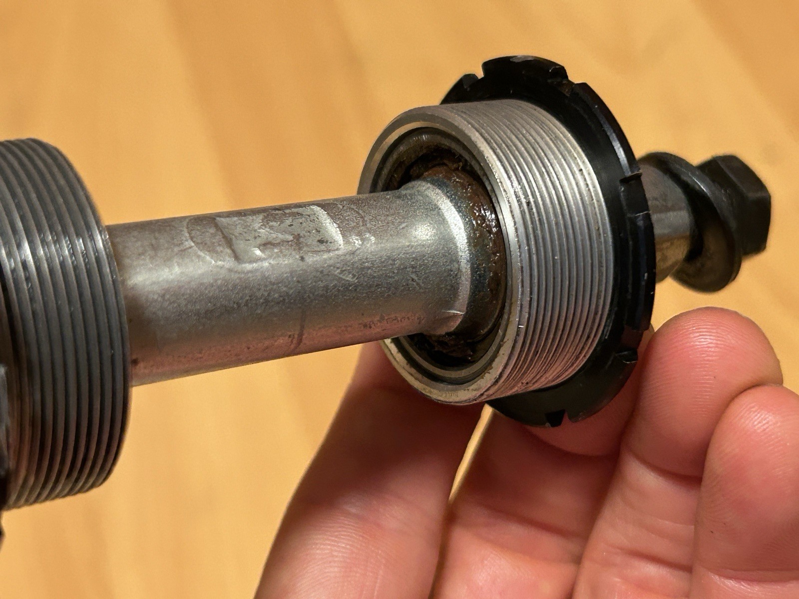 Vintage STRONGLIGHT Bottom Bracket 68 x 123 mm Triple BSA Cartridge Steel Axle