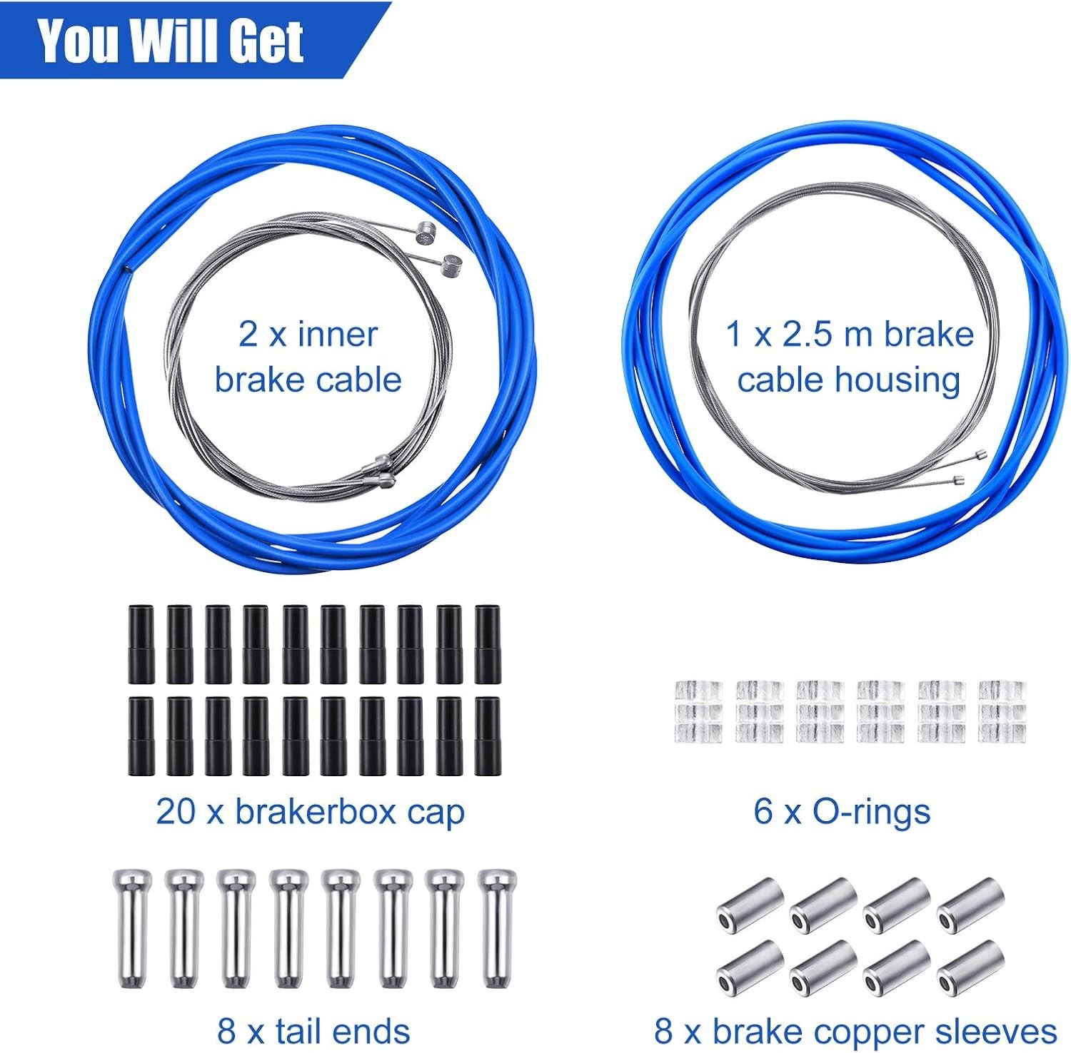Durable Stainless Steel Bicycle Brake and Shifter Cable Kit – Maintenance Supply