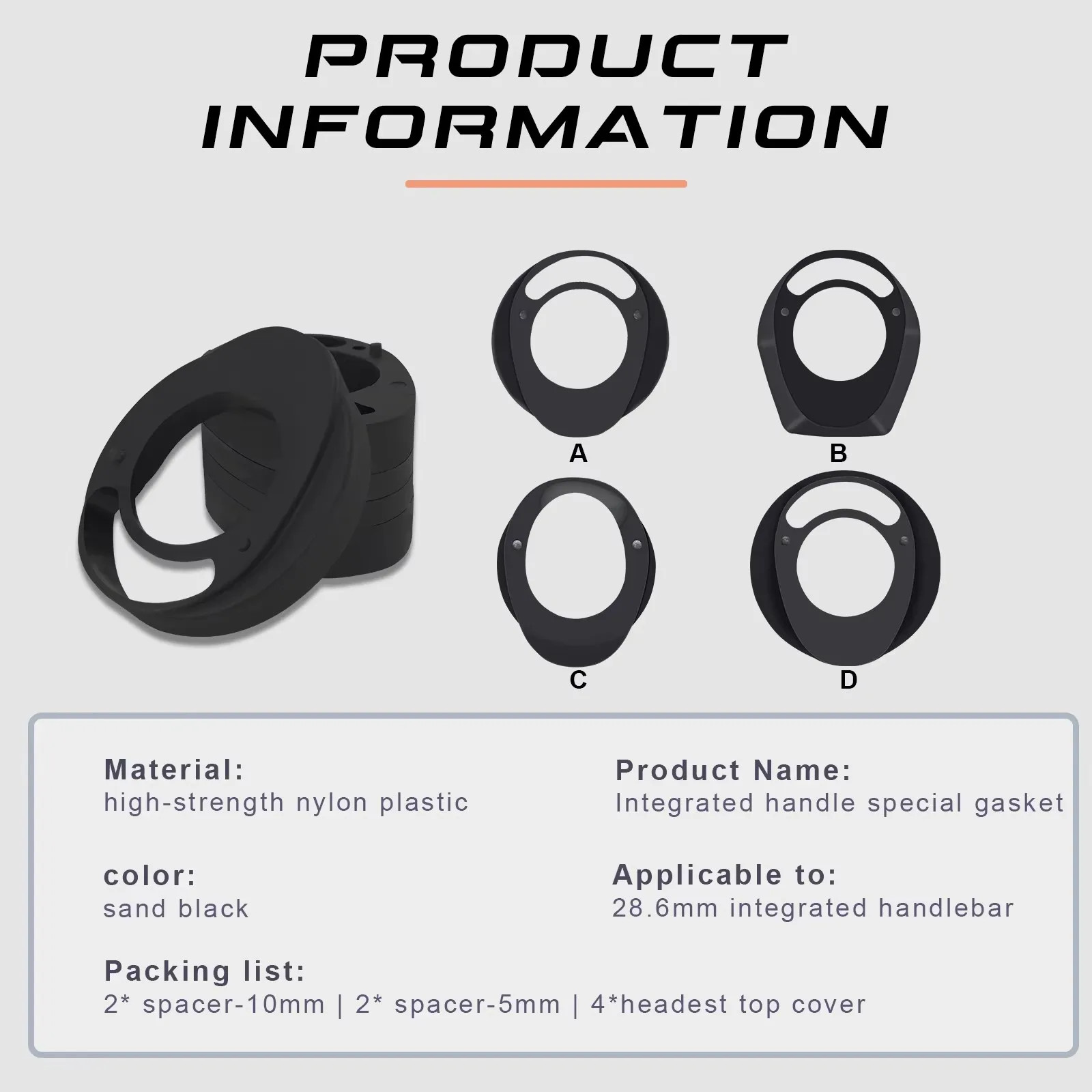 Carbon Handlebar 28.6mm Integrated Road Bike Handlebar Parts with Stem Spacer