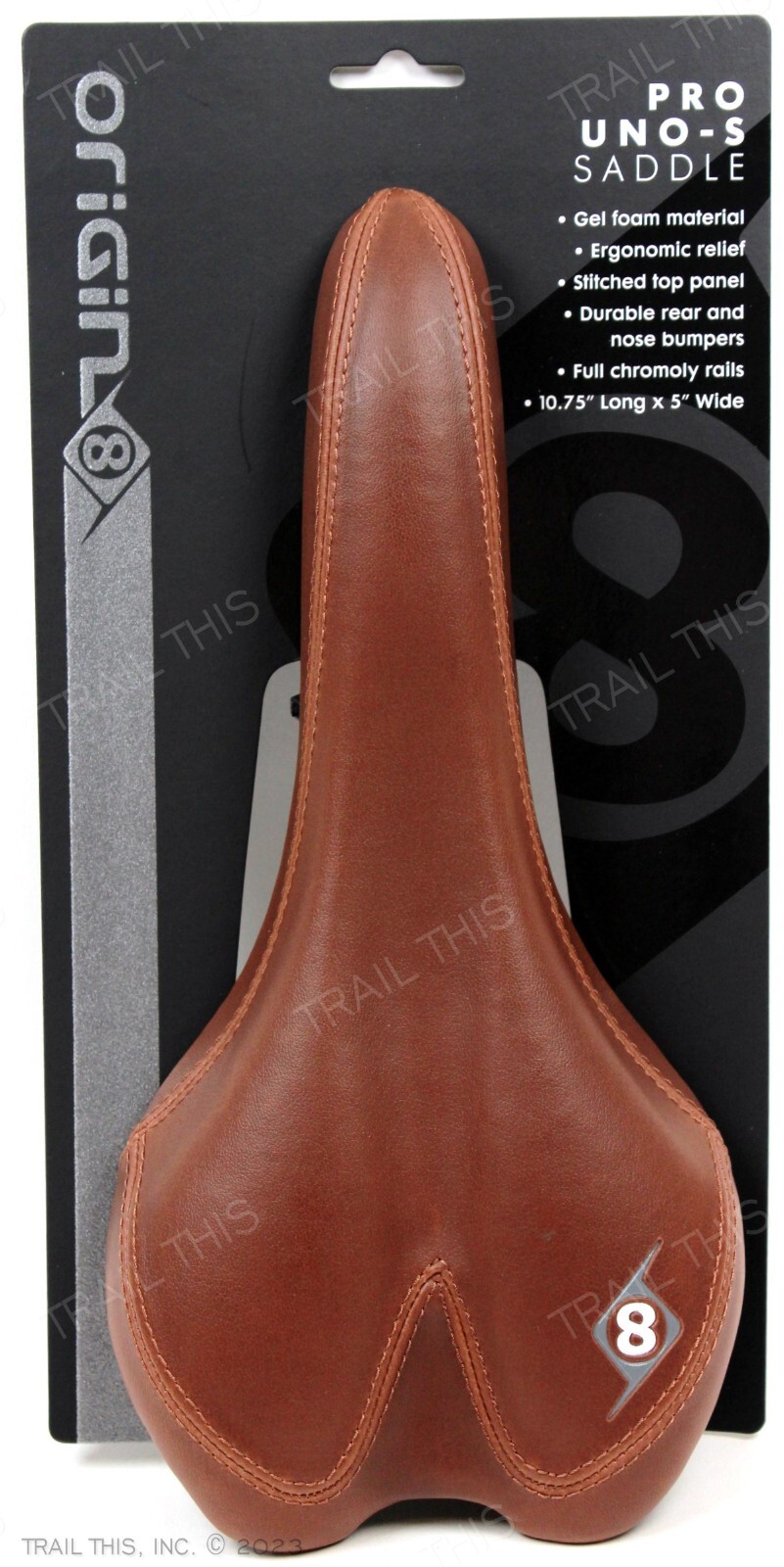 Origin8 Pro Uno-S – Brown – Bike Saddle Seat Synthetic-Leather Velo Road / MTB