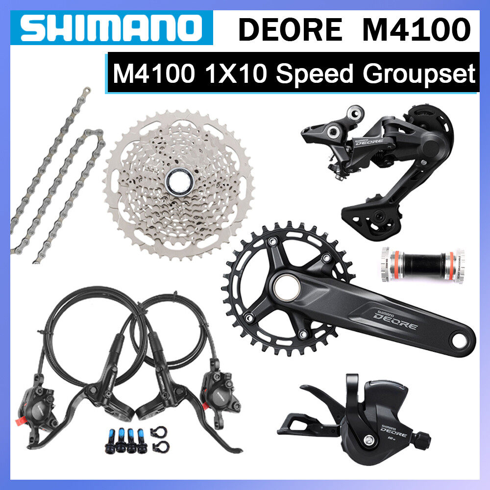 New Shimano Deore M4100 1X10-Speed MTB Groupset M5100 Crankset MT200 Brake Kits