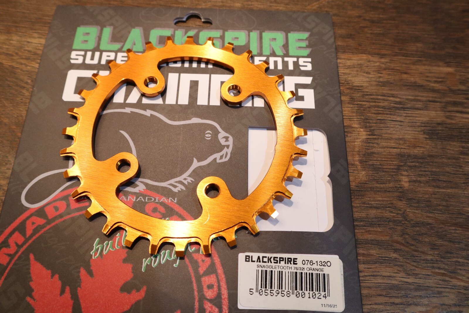 New BLACKSPIRE Chainring Asymmetrical 76MM BCD 4 Bolt 32T Orange FOR SRAM XX1