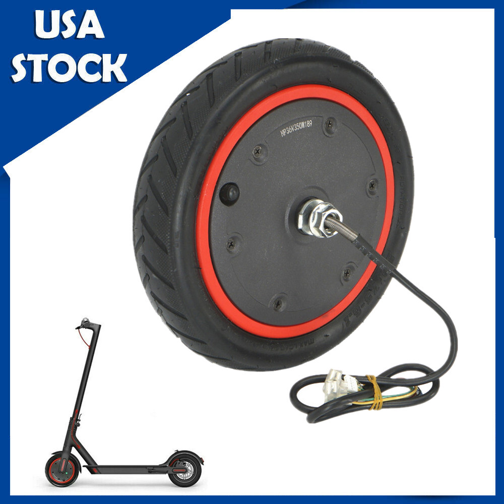 350W Front Motor Wheel Solid Tyre Assembly for Xiaomi M365Pro Electric Scooter