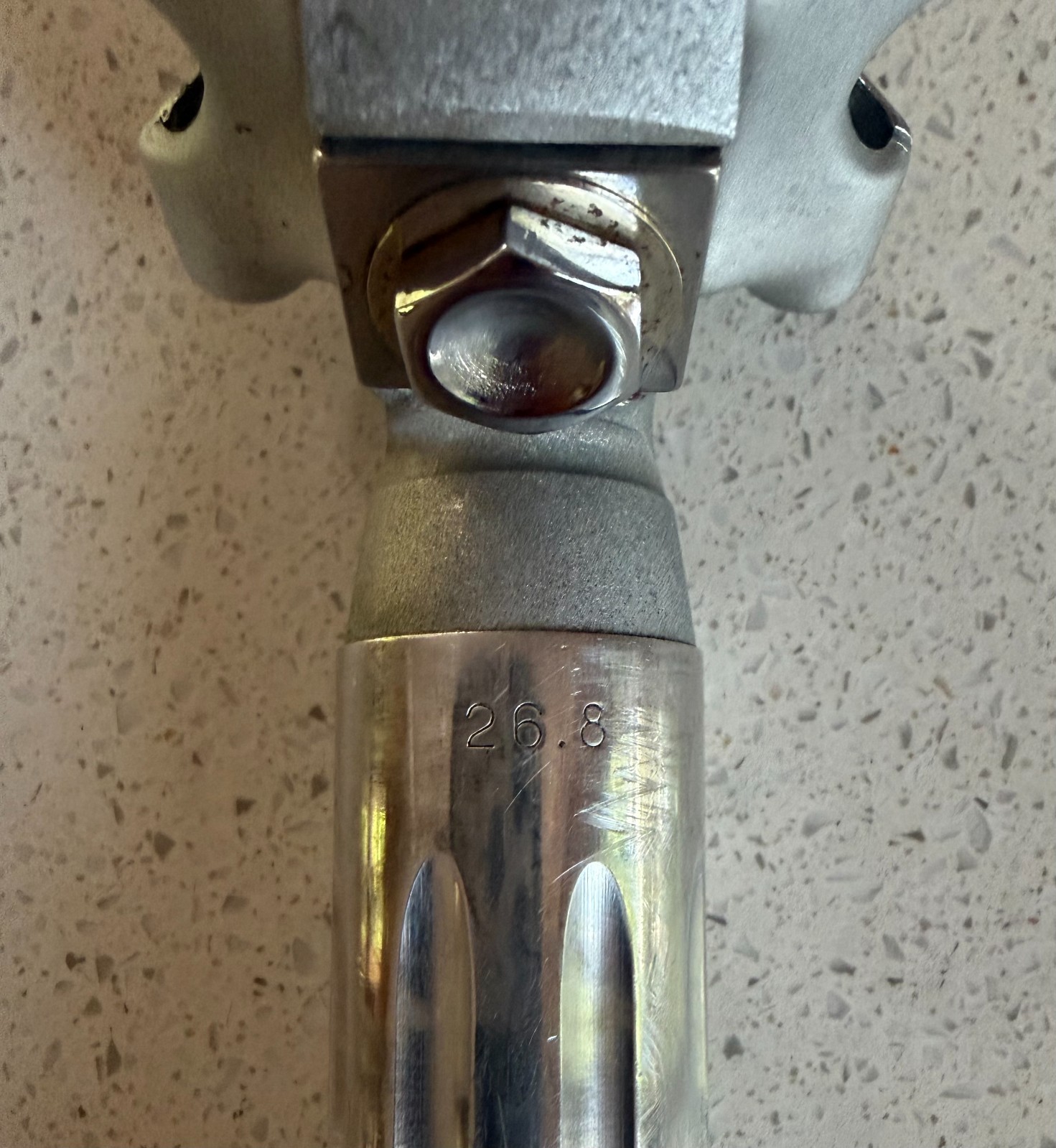 CAMPAGNOLO RECORD FLUTED SEAT POST W/BOTTECCHIA ENGRAVING 26.8 MM