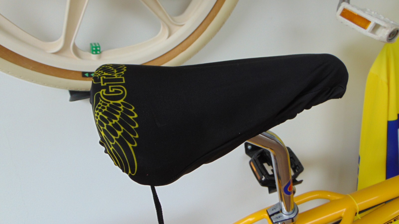 BMX Bicycle Seat Cover Vintage GT wings Bike Saddle Cover Old School Wings Black